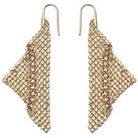 Swarovski Fit Gold Plated Crystal Mesh Dropper Earrings 1160580