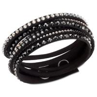 Swarovski Slake Delux Black Crystal Fabric Wrap Bracelet 5021032