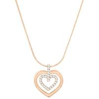 Swarovski Circle Heart Rose Gold Plated Pendant 5127999