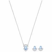 Swarovski Gallery Blue Pear Pendant and Earring Set 5274883