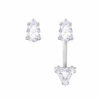 swarovski attract white crystal 2 in 1 earrings 5274078