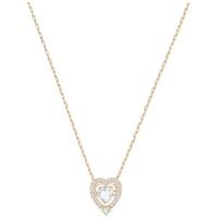 Swarovski Sparkling Rose Gold Plated Heart Dancing Crystal Necklace 5284188