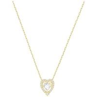 Swarovski Sparkling Gold Plated Heart Dancing Crystal Necklace 5284190