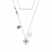 Swarovski Glowing Multicoloured Clover Necklace Set 5273297