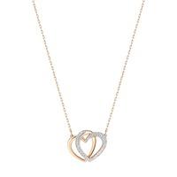 Swarovski Dear Rose Gold Plated Double Heart Necklace 5194826