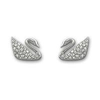 swarovski swan clear pave swan studs 1116357