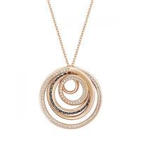 Swarovski Dynamic Rose Gold Plated Multi Circle Pendant 5143420