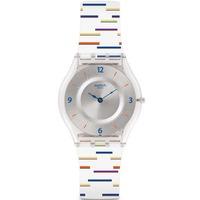 Swatch Thin Liner White Strap Watch SFE108