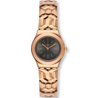 Swatch Ladies Alacarla Rose Gold Plated Bracelet Watch YSG145A
