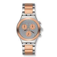 Swatch Grill Chill Rose Gold Plated Bracelet Watch YCS581G