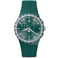 Swatch Mens Racing Roar Green Chronograph Strap Watch SUSG403