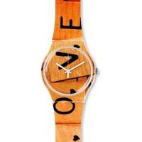 Swatch Unisex Love Game Brown Watch SUOW116