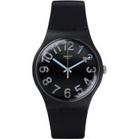 swatch secret numbers black strap watch suob133