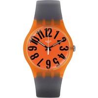 swatch larancio grey strap watch su00103