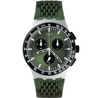 Swatch Mens Sperulino Green Chronograph Strap Watch SUSM402