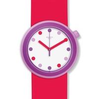 swatch popalicious red purple strap watch pnp100