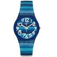 swatch linajola unisex blue strap watch gn237