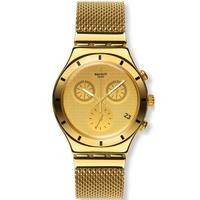 swatch unisex gold cover s chronograph bracelet watch ycg410gb