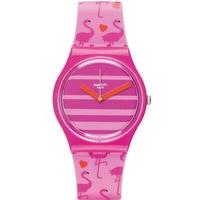 Swatch Ladies Miami Peach Strap Watch GP144