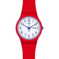 swatch mens red me up strap watch suor707