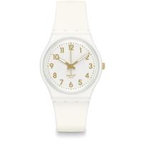 Swatch White Bishop White Gold Strap Watch GW164