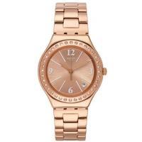 Swatch Allurissime Rose Gold Plated Bracelet Watch YGG409G