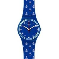 Swatch Mens Anchor Baby Blue Strap Watch GN247