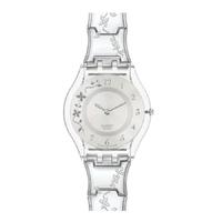 Swatch Ladies Steel Flower Steel Dial Watch SFK300G