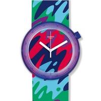 Swatch Popthusiasm Multi-Coloured Strap Watch PNP101