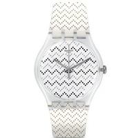 swatch wavey dots white strap watch suok118