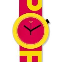 Swatch Poptastic Pink Yellow Strap Watch PNJ100