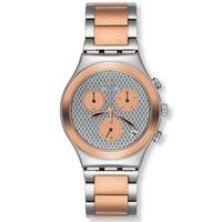 Swatch Grill Chill Rose Gold Plated Bracelet Watch YCS581G