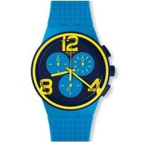 swatch mens on your mark chronograph strap watch suss100