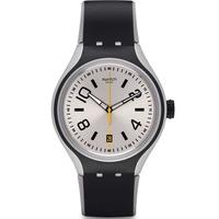 swatch mens helsinki black strap watch yes4010