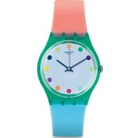 Swatch Ladies Rubber Strap Watch GG219