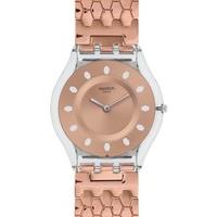 swatch ladies red fort watch sfe100gb