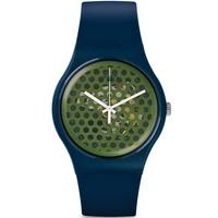 swatch mens buchetti navy strap watch suon113