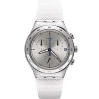 Swatch Unisex Travel Chic White Strap Watch YCS584