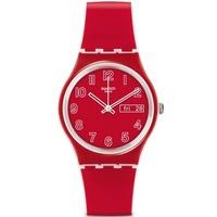 swatch ladies red poppy field watch gw705