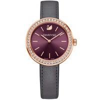 swarovski ladies daytime rose gold plated strap watch 5213671