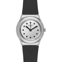 Swatch Ladies Cite Cool Black Strap Watch YSS306