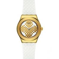 Swatch Ladies Moucharabia Gold Plated Strap Watch YSG149