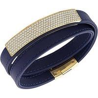 Swarovski Ladies Vio Cielo Gold Plated Blue Bracelet 5120642 M