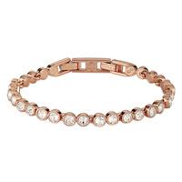 Swarovski Rose Gold Plated Tennis Clear Crystal Bracelet 5039938