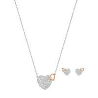 Swarovski Dear Clear Heart Necklace Earrings Set 5156820