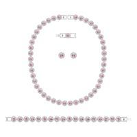 Swarovski Angelic All Around Pink Necklace Earring Bracelet Set 5203018
