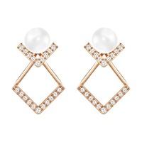 Swarovski Edify Clear Crystal Pearl Earrings 5197806