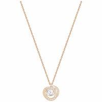 Swarovski Generation Rose Gold Plated Light Blue Crystal Pendant Necklace 5289025