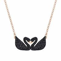 Swarovski Iconic Black Double Swan Necklace 5296468