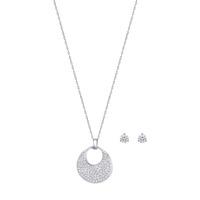 Swarovski Ladies Freedom Rhodium Plated Crystal Jewellery Set 5253006